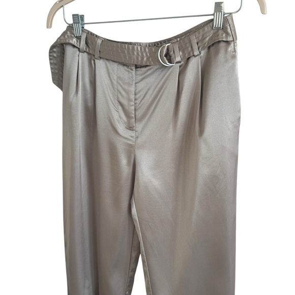 Maeve Metallic Satin Parachute Trousers, Size 6 - Picture 6 of 12